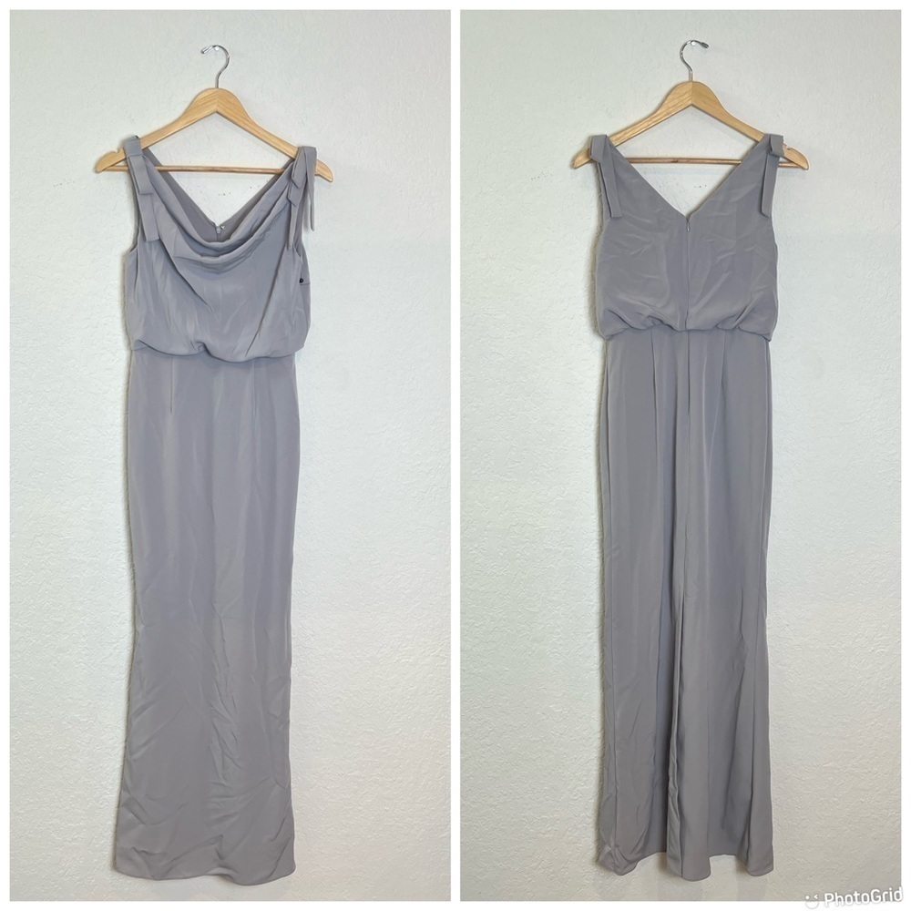 Adrianna Papell Cowl-Neck Crepe Gown